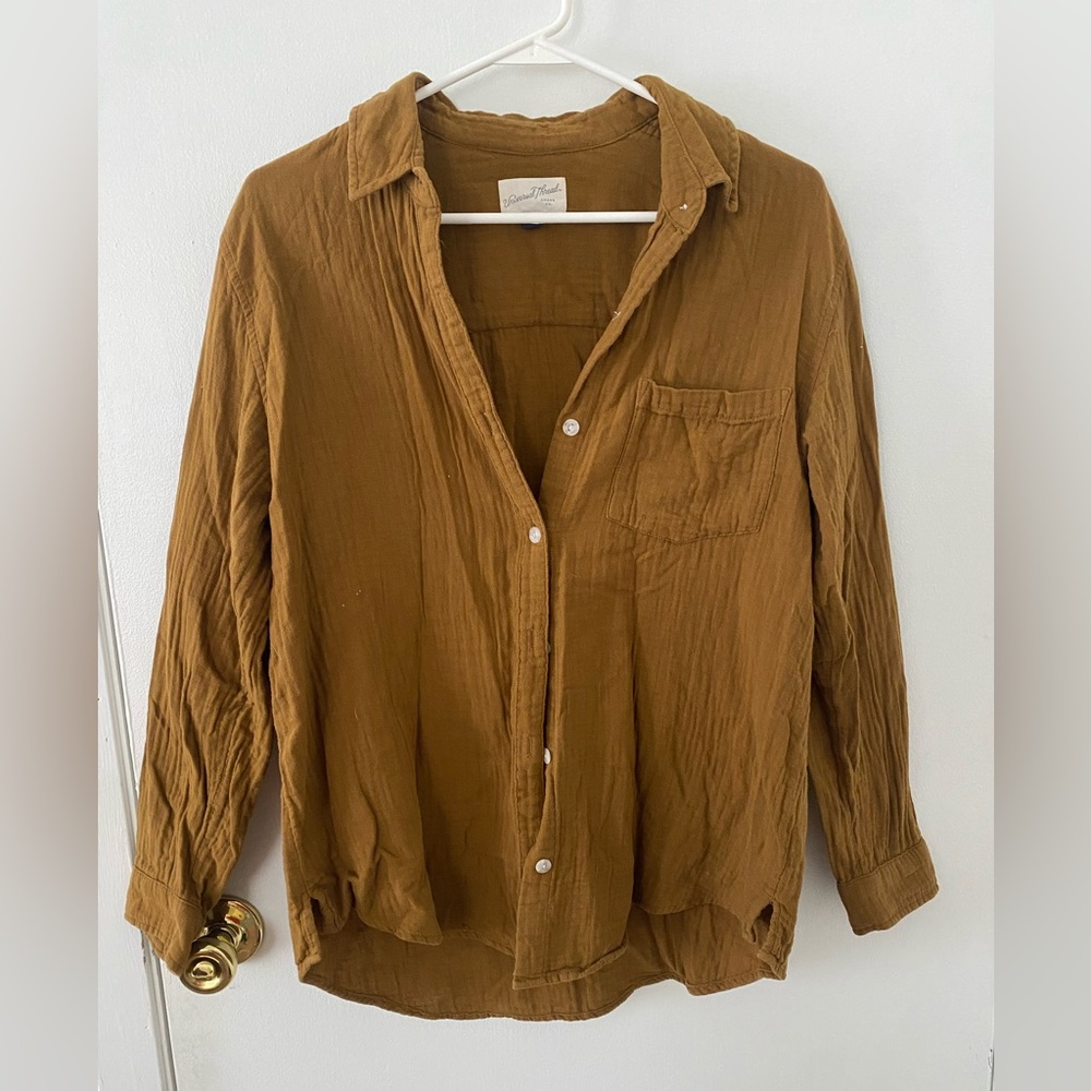 Cotton button down top